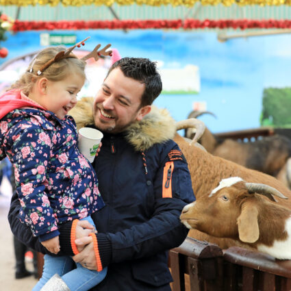 Children and farm animals
